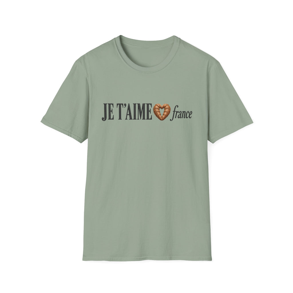 I Love France Faux Embroidery T-Shirt