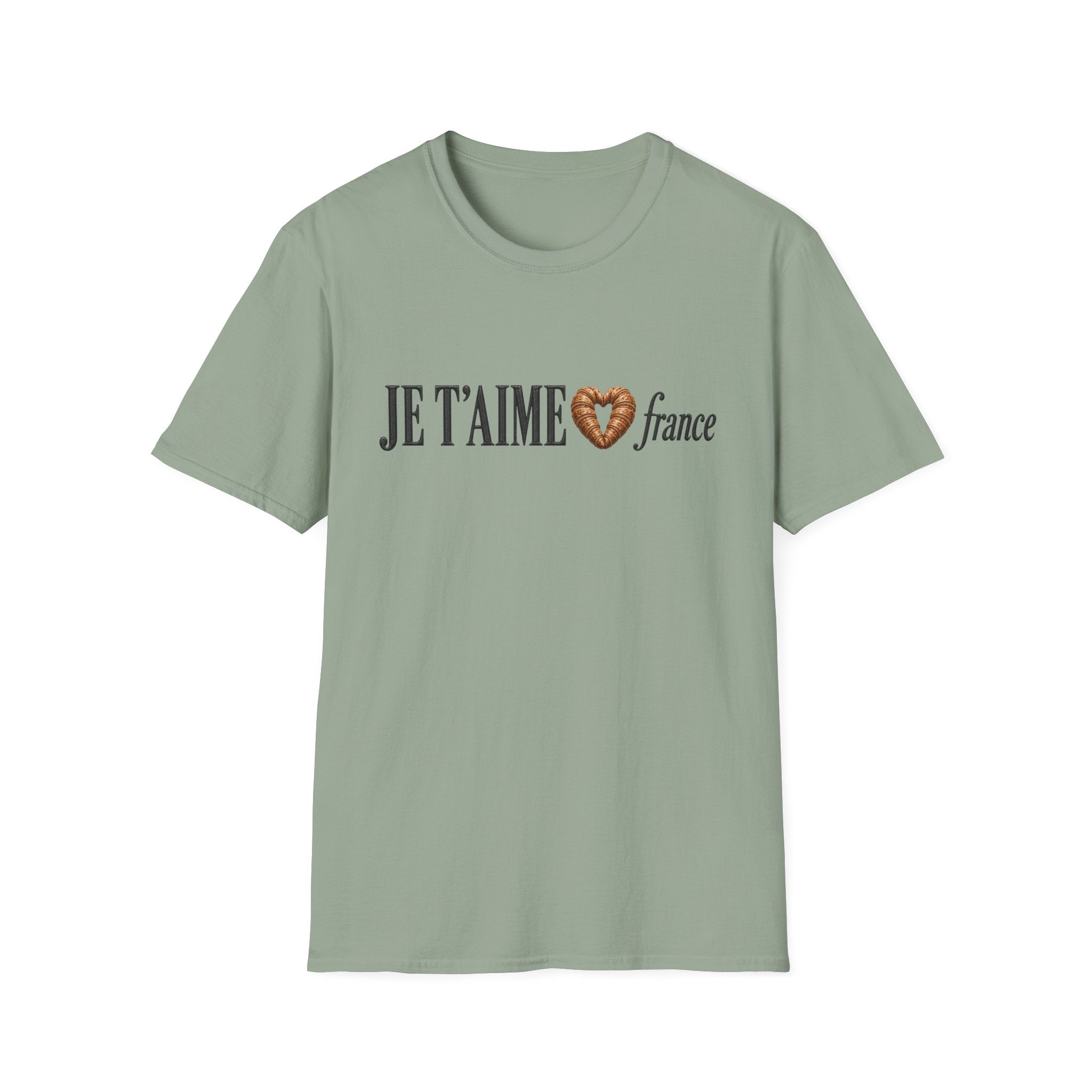 I Love France Faux Embroidery T-Shirt