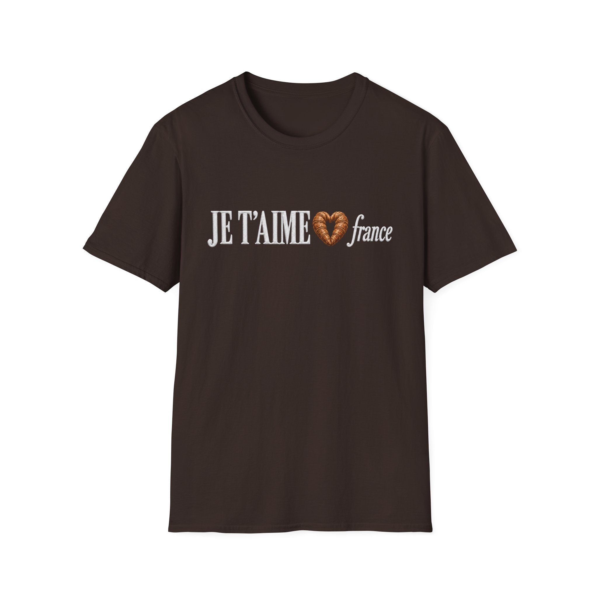 I Love France Faux Embroidery T-Shirt
