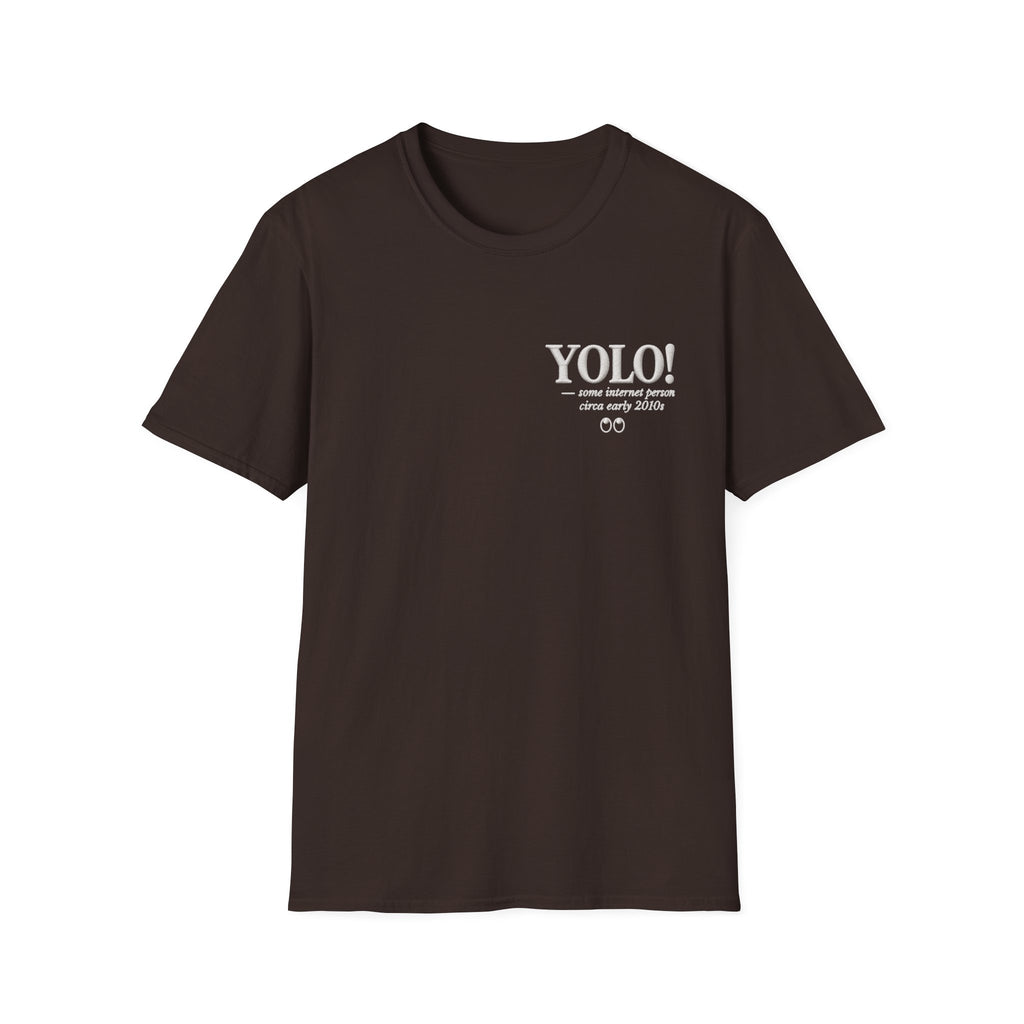 YOLO Faux Embroidery T-Shirt