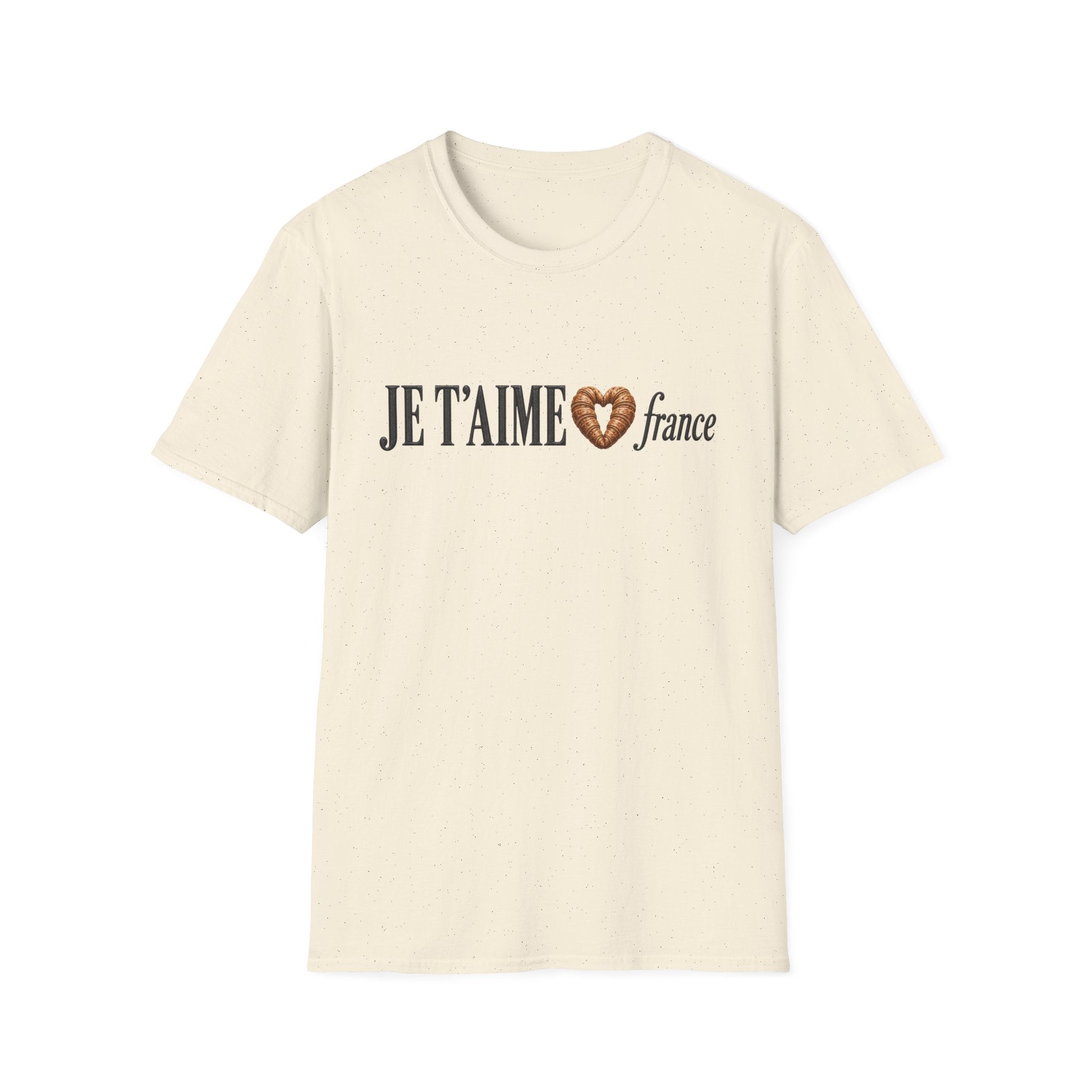I Love France Faux Embroidery T-Shirt