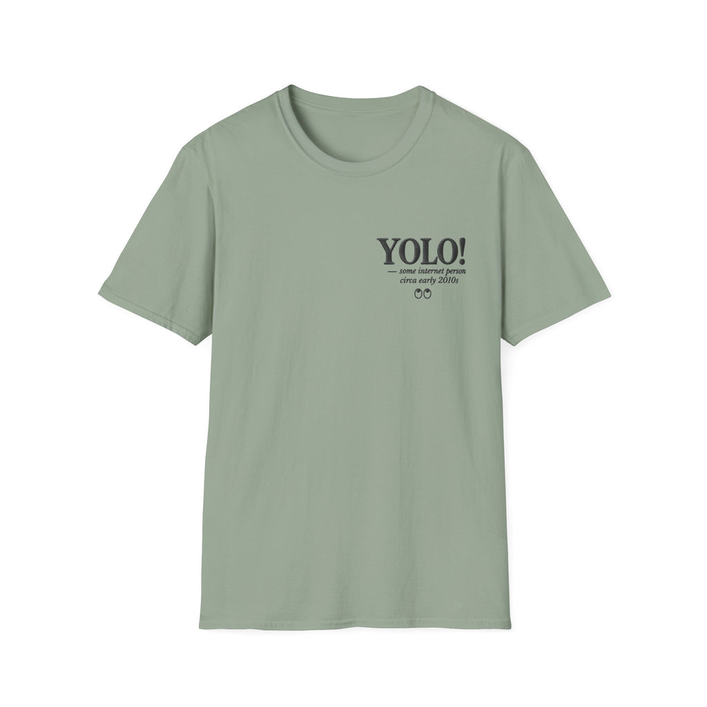 YOLO Faux Embroidery T-Shirt