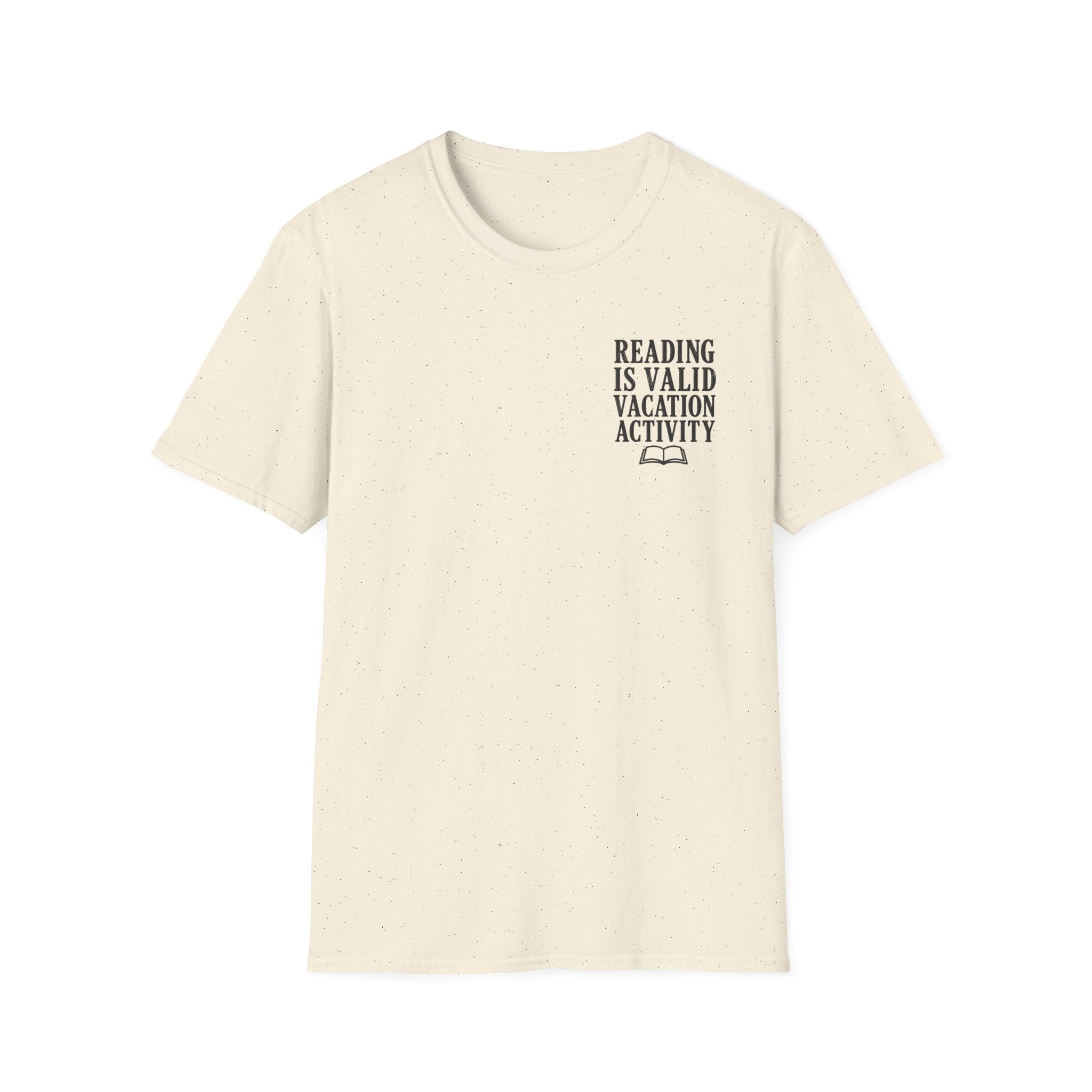 Reading Is Valid Vacation Activity Faux Embroidery T-Shirt