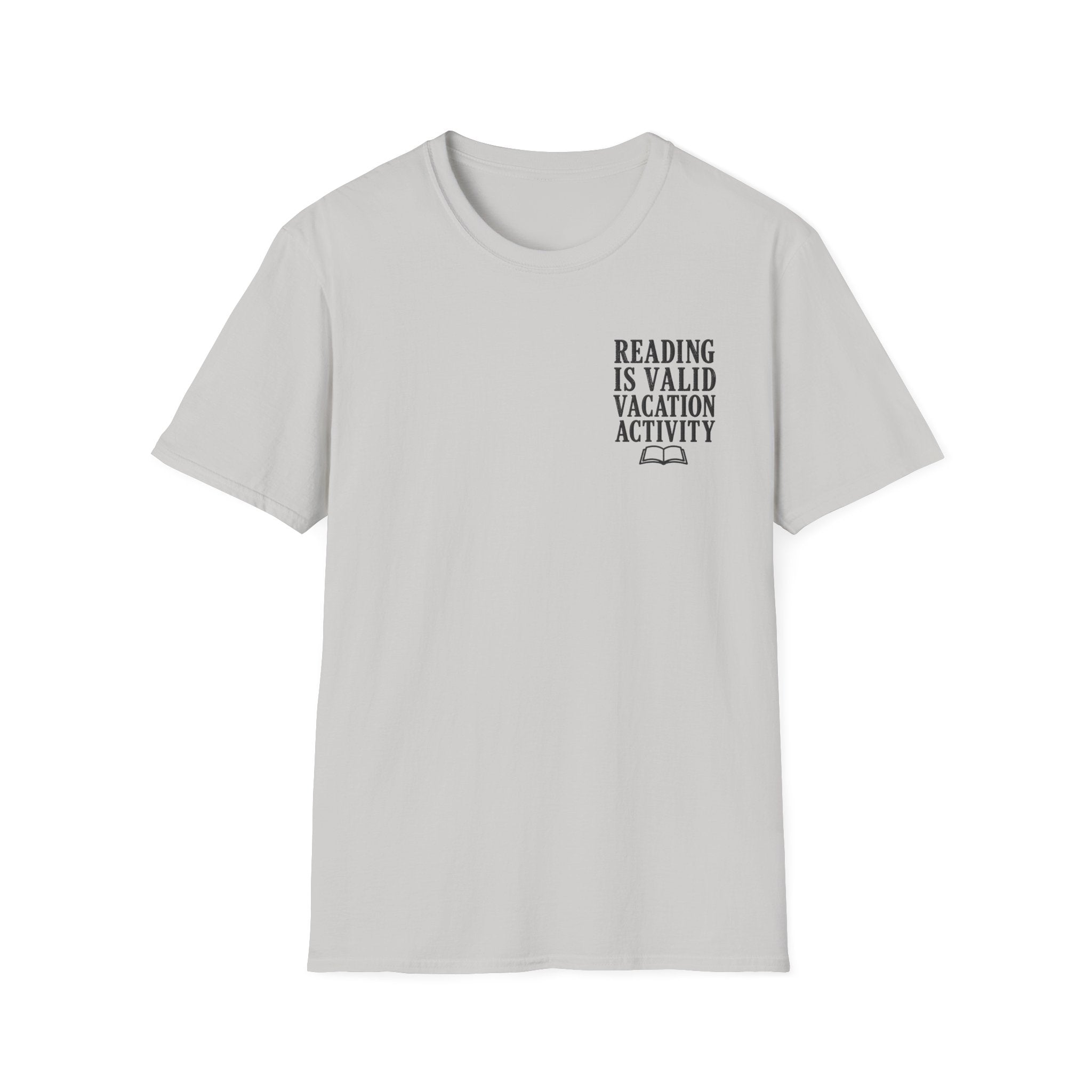 Reading Is Valid Vacation Activity Faux Embroidery T-Shirt