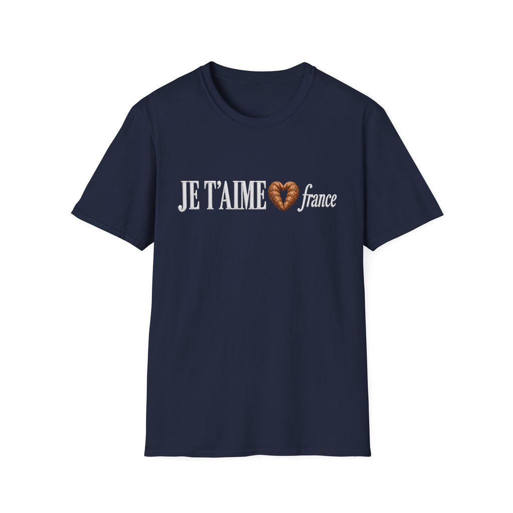 I Love France Faux Embroidery T-Shirt