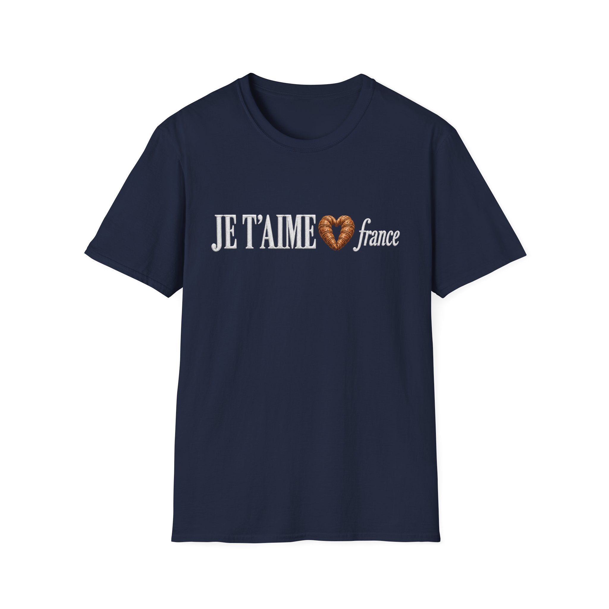 I Love France Faux Embroidery T-Shirt