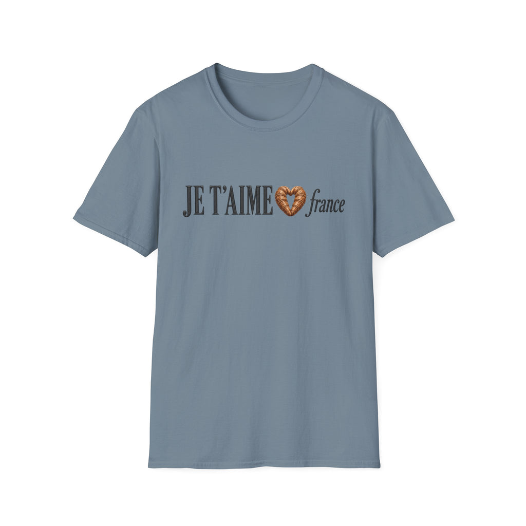 I Love France Faux Embroidery T-Shirt