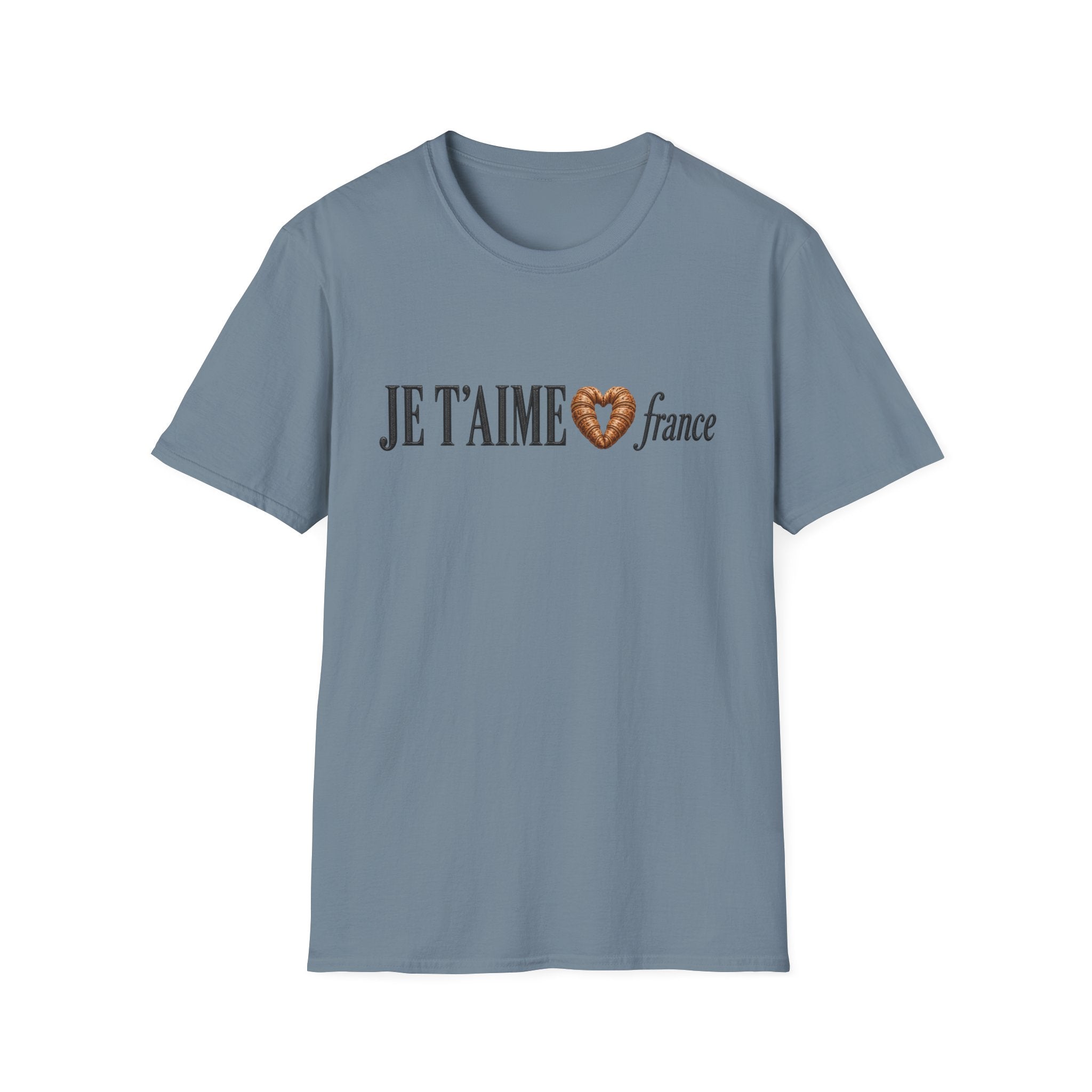 I Love France Faux Embroidery T-Shirt